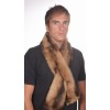 Polecat fur scarf - long cream